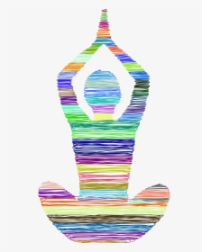 Colorful Scribbled Female Yoga Pose Silhouette 16 Clip - Png Silhouette Yoga Yoga, Transparent Png, Free Download
