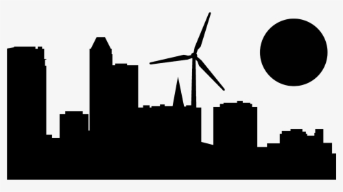 City Stancil - Smart City Silhouette Renewable Energy, HD Png Download, Free Download