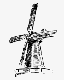 Windmill - Windmill Black And White Icon, HD Png Download, Free Download