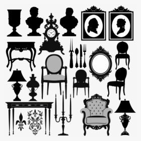 Vector Furniture Silhouettes - Antique Furniture Vector Free, HD Png Download, Free Download