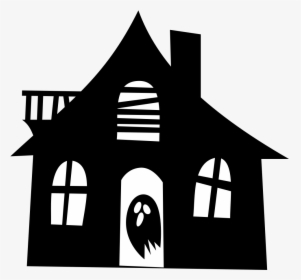 Onlinelabels Clip Art - Haunted House Silhouette Clipart, HD Png Download, Free Download