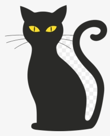 Black Cat Clipart Silhouette - Silhouette Black Cat Clipart, HD Png Download, Free Download