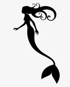 Black And White Mermaid Clipart, HD Png Download, Free Download
