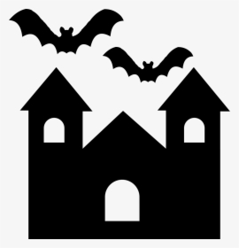 Halloween Spellbound Creepy Mansion With Bats - Horror Icon Png, Transparent Png, Free Download
