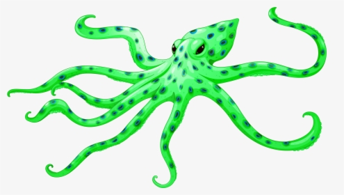 Green Octopus Png Clipart - Blue Ringed Octopus Clipart, Transparent Png, Free Download