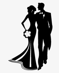 Wedding Invitation Silhouette Child - Mr And Ms Silhouette, HD Png Download, Free Download
