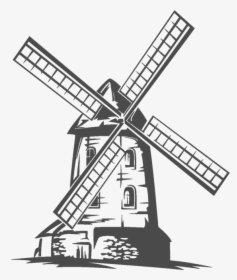 Windmill Drawing Png, Transparent Png, Free Download