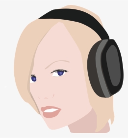 Girl Lady Headphones Free Picture - Headphones, HD Png Download, Free Download