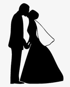 Wedding Party Silhouette Png Download - Bride And Groom Silhouette Png, Transparent Png, Free Download