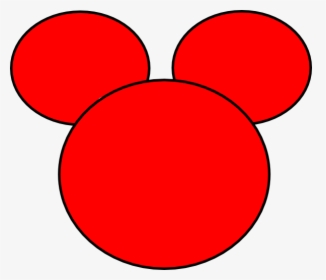 Mickey Ears Clip Art - Mickey Mouse Head Red, HD Png Download, Free Download