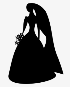 Black And White Bride Png, Transparent Png, Free Download