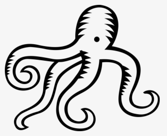 Clip Art Black And White Cephalopod Image Illustration, HD Png Download, Free Download