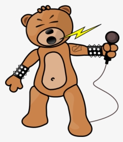 Animal Clipart Teddy Bear Free - Singing Teddy Bear Outline, HD Png Download, Free Download