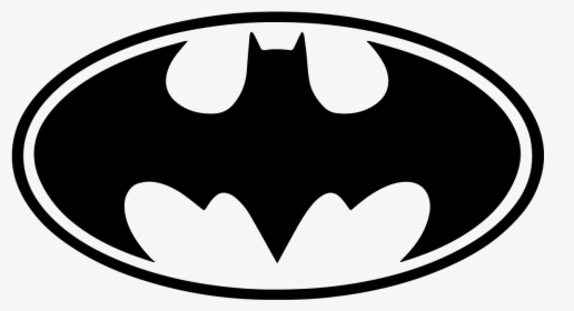 Batman Bat Signal Logo White Black Vector Symbol - Super Hero Logos Black And White, HD Png Download, Free Download