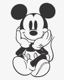 Mickey Mouse Pinterest Disney Mickey Mouse And Silhouette - Black And White Mickey Mouse No Background, HD Png Download, Free Download