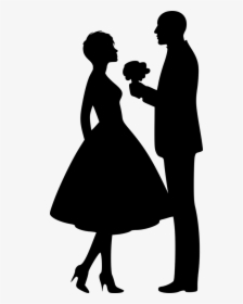 Silhouette Lovers Couple - Man And Woman In Love Silhouette, HD Png Download, Free Download