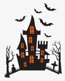 #ftestickers #silhouette #bats #halloween #castle #bat - Halloween Castle Silhouette, HD Png Download, Free Download