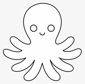 Pix For Realistic Octopus Outline - Octopus White Clipart Png, Transparent Png, Free Download