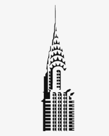 Skyline Clipart Nyc Drawing For Free Download And Use - Chrysler Building Drawing, HD Png Download, Free Download