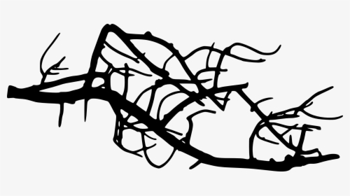 Tree Branch Silhouette Png - Line Art, Transparent Png, Free Download