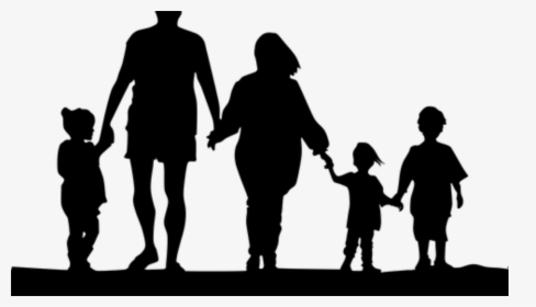 Silhouette Family Of 5, HD Png Download, Free Download