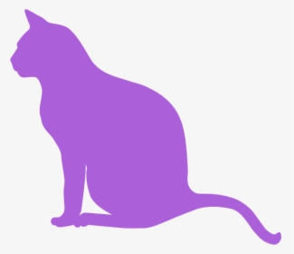 Sitting Cat Silhouettes, HD Png Download, Free Download