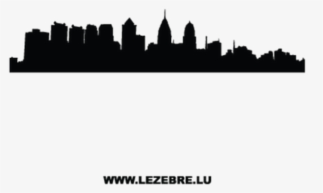 Sticker Deco Silhouette Philadelphia - Detroit Skyline Silhouette Png, Transparent Png, Free Download