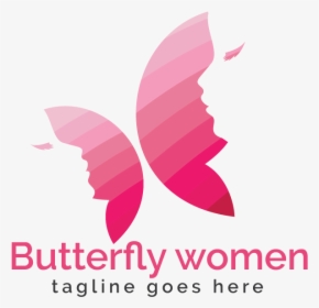 Butterfly Women Logo Design - Butterfly Lady Logo Design, HD Png Download, Free Download