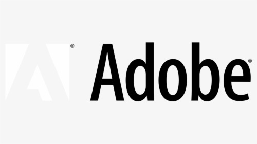 Adobe 01 Logo Black And White - Adobe Logo White Transparent, HD Png Download, Free Download