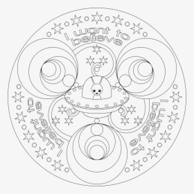 Transparent Mandala Clipart Black And White - Space Mandala Coloring Pages, HD Png Download, Free Download
