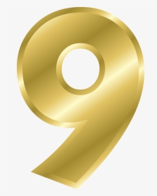 Gold Number 9 Png Clipart , Png Download - Number 9 Clipart, Transparent Png, Free Download
