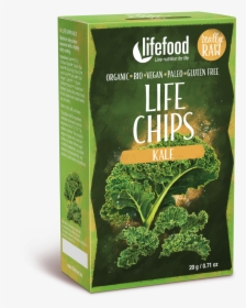 Raw Organic Kale Life Chips - Lifefood Life Chips Grünkohl, 4er Pack (4 X 20 G), HD Png Download, Free Download
