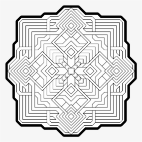 Geometric Adult Coloring Pages - Geometric Pattern Mandala Pages, HD Png Download, Free Download