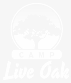 Camp Live Oak Logo White - Tree, HD Png Download, Free Download