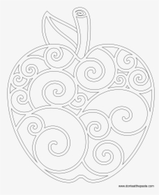 Drawing Apple Abstract - Line Art, HD Png Download, Free Download