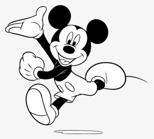 Mickey Mouse Black And White - Transparent Background Mickey Mouse Png, Png Download, Free Download