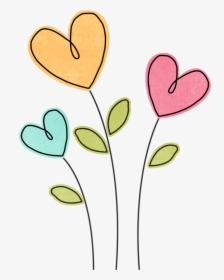 Cake Clipart, Heart Clip Art, Flower Clipart, Easy - Flower Heart Clip Art, HD Png Download, Free Download
