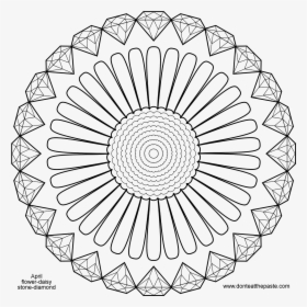 Clip Art April Birthstone And Mandala - Mandala Month For April, HD Png Download, Free Download