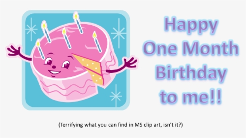Happy One Month Blogging Birthday - First Month Happy 1st Month Birthday, HD Png Download, Free Download