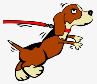Clipart Sleeping Dog - Dog On Leash Clip Art, HD Png Download, Free Download