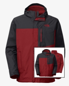 Atlas Triclimate Jacket Liner Tnf 18 Asphalt Grey Cardinal - Hoodie, HD Png Download, Free Download
