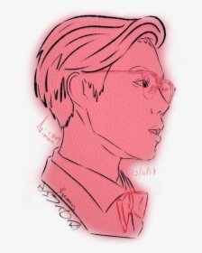 Chin Drawing Pink - Sketch, HD Png Download, Free Download