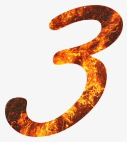 Number, 3, Fire, Font, Training, Three, Learn, Gloss - Fire 3 Transparent, HD Png Download, Free Download