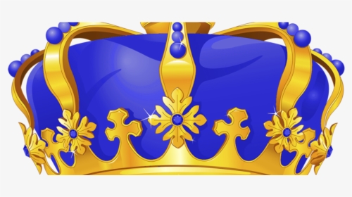 Transparent Leaf Crown Png - Royal Blue And Gold Crown Png, Png Download, Free Download