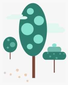 Winter Elements Trees Light Green Clouds Png And Vector - Illustration, Transparent Png, Free Download