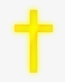 Cross Png Glowing - Yellow Cross Transparent Background, Png Download, Free Download