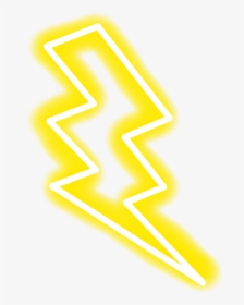 Neon Yellow White Lightning - Neon Lightning Png, Transparent Png, Free Download