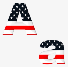 Letter, Abc, Alphabet, American, Flag, Stars, Stripes - Letter A American Flag, HD Png Download, Free Download