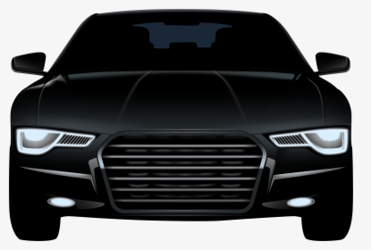 Black Sedan Front Car Png Clip Art - Front Cartoon Car Png, Transparent Png, Free Download