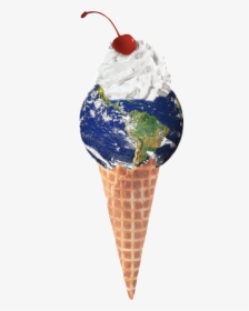 #earth #png #icecream #whippedcream #cherry #waffle - Planet Earth Transparent Background, Png Download, Free Download